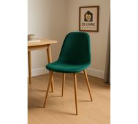 DS Living Luxe Dining Chair 2pc Verdant Green Wood Printed Coating