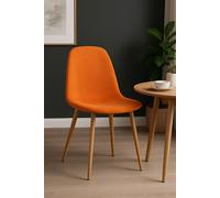 DS Living Luxe Dining Chair 2pc Apricot Orange Wood Printed Coating