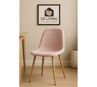DS Living Luxe Dining Chair 2pc Heavenly Pink Wood Printed Coating