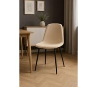 DS Living Luxe Dining Chair 2pc Cobbleston Black Powder Legs