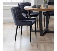 Luxe Dining Chair - Set of 2 - Grey Fabric