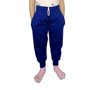 LUXE DIVA Boys Girls Kids Plain Jogging Sports Fleece Tracksuit Bottoms Joggers PE School Royal Blue