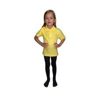LUXE DIVA Boys Girls Plain Polo Shirts Kids Summer Short Sleeve School T-Shirts Top School Shirts Uniform PE Top Gym (UK, Age, 5 Years, 6 Years, Regular, Pack of 1 - Yellow)
