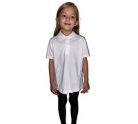 LUXE DIVA Boys Girls Plain Polo Shirts Kids Summer Short Sleeve School T-Shirts Top School Shirts Uniform PE Top Gym (UK, Age, 9 Years, 10 Years, Regular, Pack of 1 - White)