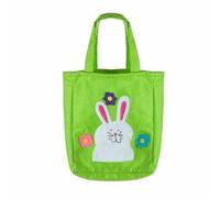 LUXE DIVA Bunny Woven Tote Bag - Easter Bag for Girls, One Size, Waterproof, Spring, Kids