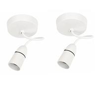 LUXE DIVA Ceiling Light - Vintage lamp - Hanging Light Plastic Lamp Hanging Holder for Living Room, Dinning Room and Bedroom Ceiling Lights Home Decor (6 Inch (Pack of 2))