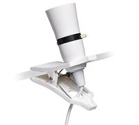 LUXE DIVA Clip Desk Lamp Holder with UK Plug - Light Bulb Socket Base with Switch, Scratch-Free Clip, 2M Cable | Portable, Fixed Socket Screw Bulb Holder for Home, Office & Shop Lighting