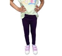 LUXE DIVA Girls Plain Legging Full Length Kids Children Teen Basic Stretchy Full Length Ages 2 3 4 5 6 7 8 9 10 11 12 13 Dance Stretch Teen 20+ Colours Purple