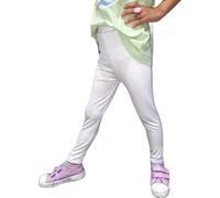 LUXE DIVA Girls Plain Legging Full Length Kids Children Teen Basic Stretchy Full Length Ages 2 3 4 5 6 7 8 9 10 11 12 13 Dance Stretch Teen 20+ Colours White