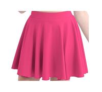 LUXE DIVA Girls Skater Skirt Flared High Waisted Flippy Stretch Mini Tutu Fancy School Skirts 5-14 Years Cerise