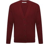 LUXE DIVA Girls V-Neck School Cardigans Long Sleeve Button-up Knitwear for School Uniform 2 Pack Girls Knitted Cardigan for School Uniform Long Sleeve Sweat Knitted Cardigan - Ages 3-14 Years Wine