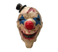 LUXE DIVA Halloween Purge Mask Scary Burnt Clown Evil Killer for Men Women Kids, Funny Cosplay Costume, Carnival Party & Festival Accessory (Evil Circus Clown Blue, One Size)