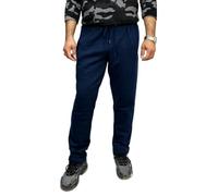 LUXE DIVA Jogging Pants Mens Tracksuit Bottoms Trousers Casual Mens Joggers for Men UK Zip Pockets Elasticated Open Hem Classic Jog Pants Jog Sweatpants Sports Joggers Navy