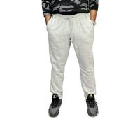 LUXE DIVA Jogging Pants Mens Tracksuit Bottoms Trousers Casual Mens Joggers for Men UK Zip Pockets Elasticated Open Hem Classic Jog Pants Jog Sweatpants Sports Joggers Silver Grey