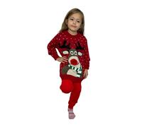 LUXE DIVA Kids Girls Boys Unisex Star Rudolph Novelty Christmas Jumper Sweater Unisex Christmas Xmas Knitted Novelty, Retro, Elf, Football Jumper Sweater Christmas Xmas from Age 3 to 14 Years Old
