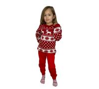 LUXE DIVA Kids Girls Boys Unisex Star Rudolph Novelty Christmas Jumper Sweater Unisex Christmas Xmas Knitted Novelty, Retro, Elf, Football Jumper Sweater Christmas Xmas from Age 3 to 14 Years Old