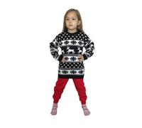 LUXE DIVA Kids Girls Boys Unisex Star Rudolph Novelty Christmas Jumper Sweater Unisex Christmas Xmas Knitted Novelty, Retro, Elf, Football Jumper Sweater Christmas Xmas from Age 3 to 14 Years Old