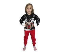 LUXE DIVA Kids Girls Boys Unisex Star Rudolph Novelty Christmas Jumper Sweater Unisex Christmas Xmas Knitted Novelty, Retro, Elf, Football Jumper Sweater Christmas Xmas from Age 3 to 14 Years Old
