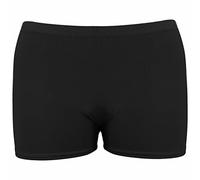 LUXE DIVA Kids Microfiber HOT Pants Girls Knickers Lycra Dance Shorts Gym NEON Party Dress Costume 5-12 Years of Age, Black, 11-12 Years