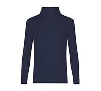 LUXE DIVA Kids Unisex Girls Boys Rib Polo Neck Top Turtle Neck Long Sleeve Rib Tops Size 5/6 7/8 9/10 11/12 & 13 Years Navy