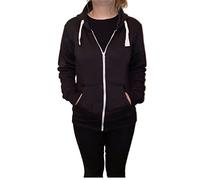 LUXE DIVA ® Ladies Plain Colour Hoodie Womens Fleece Hooded Top Zip Zipper Hoodie Sweatshirt Available in 22 Colours Plus Sizes Small-XXXXXL Black