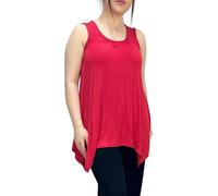 LUXE DIVA Ladies Summer Tops Womens Tops Vest Tops Women UK Womens Tunic Tops Ladies Tops Sleeveless Blouse Plus Size Swing Flared Tops Ladies Long Tops Size 8-26