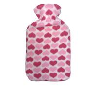 LUXE DIVA Large 2L Hot Water Bottle with Soft Fleece Cover