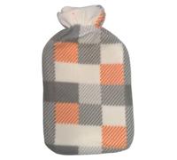 LUXE DIVA Large 2L Hot Water Bottle with Soft Fleece Cover