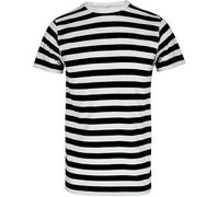LUXE DIVA Men's Striped T-Shirt Crew Neck Short Sleeve Stripes Casual Summer Top Sizes S-2XL (UK, Alpha, S, Regular, Regular, Black)