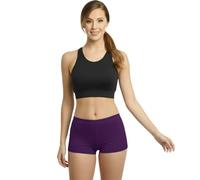 LUXE DIVA New Ladies Stretch Shorts Womens Hot Pants Sizes 8-14 Purple