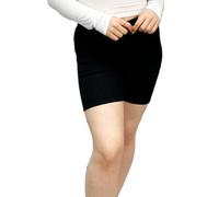 LUXE DIVA New Ladies Womens Girls Cycling Shorts Dancing Shorts Leggings Active Casual Gym Yoga Shorts Cotton Lycra Plain & Printed Short Size UK 8 to 22 Black