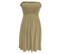 LUXE DIVA New Womens Ladies Sheering Strapless Bandeau Dress Jersey Ladies Plus Size Boobtube Top Dress UK 8-22