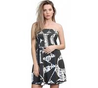 LUXE DIVA New Womens Ladies Sheering Top Strapless Bandeau Dress Top Jersey Ladies Plus Size Boobtube Dress UK 8-22