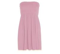 LUXE DIVA New Womens Ladies Sheering Top Strapless Bandeau Dress Top Jersey Ladies Plus Size Boobtube Dress UK 8-22 Rose Pink