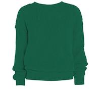 LUXE DIVA Oversized New Ladies Womens Chunky Baggy Jumper Knitted Sweater Thick Top S-3XL 8-26 Bottle Green