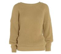 LUXE DIVA Oversized New Ladies Womens Chunky Baggy Jumper Knitted Sweater Thick Top S-3XL 8-26 Camel