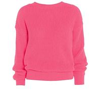 LUXE DIVA Oversized New Ladies Womens Chunky Baggy Jumper Knitted Sweater Thick Top S-3XL 8-26 Coral