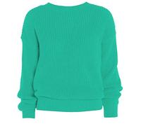 LUXE DIVA Oversized New Ladies Womens Chunky Baggy Jumper Knitted Sweater Thick Top S-3XL 8-26 Jade Green