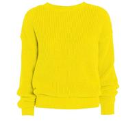 LUXE DIVA Oversized New Ladies Womens Chunky Baggy Jumper Knitted Sweater Thick Top S-3XL 8-26 Yellow