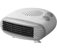 LUXE DIVA Portable Flat Fan Heater with 2 Heat Settings and Overheat Protection (White)