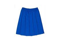 LUXE DIVA UK School Uniform Girls Summer Formal Dress Bottom Full Elastic Box Pleat Skirt Only Uniform Royal Blue