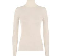 LUXE DIVA Women Ladies Ribbed Stretch Polo Turtle Neck Rib Top Jumper UK Size S/M-XXXL Cream