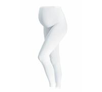 LUXE DIVA Women Maternity Leggings Seamless and Over Bump, Elastic Waisted - Ladies Pregnancy Yoga, Buttery Soft, Super Stretchy Ankle Length Pant Plus Size UK 8-22 White