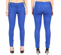 LUXE DIVA Women’s High-Waisted Skinny Jeggings - Stretchable Plain Black Denim Leggings with Pockets, Slim Fit Jeans Pants for Ladies & Girls, Size 8-22 (UK, Numeric, 20, Regular, Regular, Royal blue)