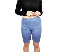 LUXE DIVA Womens Cycling Over-Knee Shorts Dancing Super Stretch Ladies Dancing Walking Running Gym Biker Active Casual Sports Yoga Pants Sky Blue, 16-18