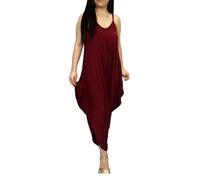 LUXE DIVA Womens Hareems V Neck Harems Dress All in One Jumpsuit Romper Ladies Plus Size