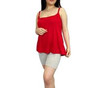 LUXE DIVA Womens Plain Sleeveless Round Scoop Neckline Stretch Slim Straps Strappy Flared Swing Camisole T-Shirt Vest Top UK Size 8-26