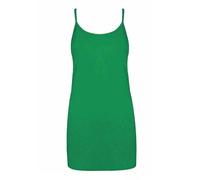LUXE DIVA Womens Plain Sleeveless Round Scoop Neckline Stretch Slim Straps Strappy Straight Fitted Camisole T-Shirt Vest Body fit Summer UK Size 8-26 Jade Green