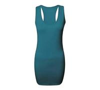 LUXE DIVA Women's Racerback Vest - Longline Muscle Tank Top |Gym & Sports Wear Breathable Workout Top Slim Fit Bodycon Design Girls Summer Sizes 8-26 Teal