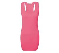 LUXE DIVA Women's Racerback Vest - Longline Muscle Tank Top |Gym & Sports Wear Breathable Workout Top Slim Fit Bodycon Design Girls Summer Sizes 8-26 Coral